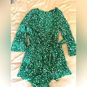 Green, Black, and White Romper From Lulus.